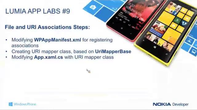 Lumia App Labs #9 Developing Windows Phone 8 apps with file and URI associations YouTube смотреть онлайн
