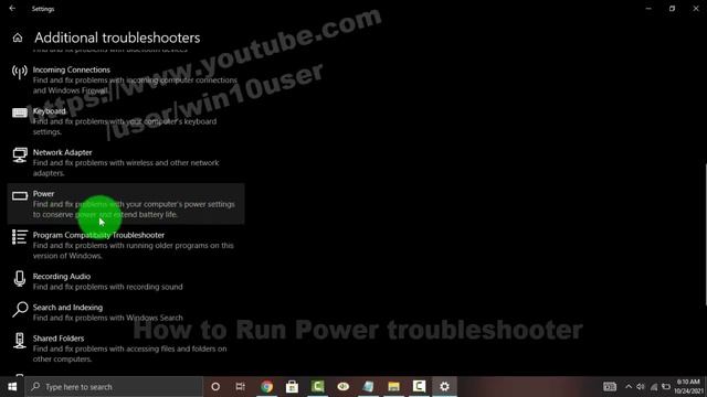 Windows 10 Home : How to Run Power troubleshooter смотреть онлайн