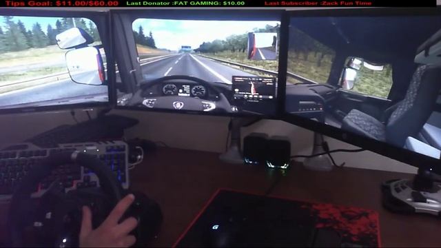 Euro Truck Simulator 2 | Logitech Driving Force GT | Triple Monitor смотреть онлайн