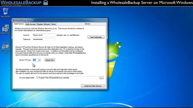 Installing a WholesaleBackup Server on Windows смотреть онлайн