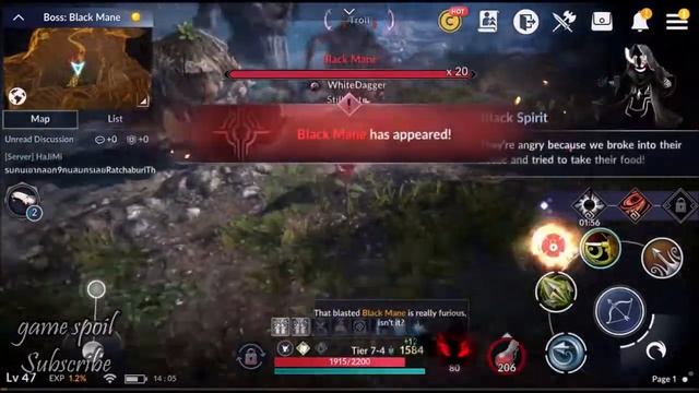 Black Desert Mobile Global 8th Boss Black Mane Gameplay iPhone 6s iOS Android Gameplay смотреть онлайн