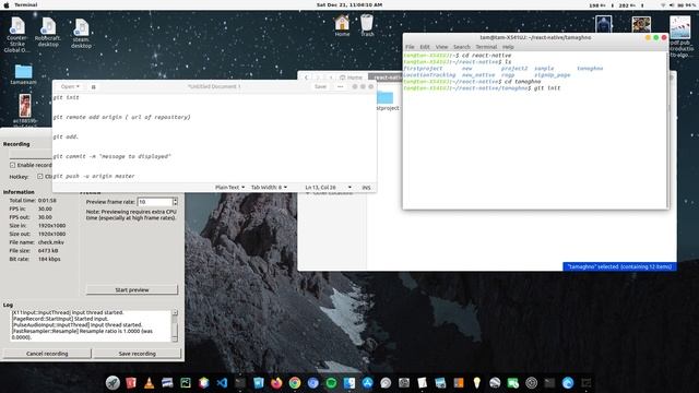 How to upload project/files in a GitHub repository via Linux/MacOS terminal Git commands смотреть онлайн