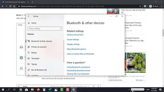 Cách bật bluetooth trên laptop Win 10 siêu NHANH và ĐƠN GIẢN смотреть онлайн