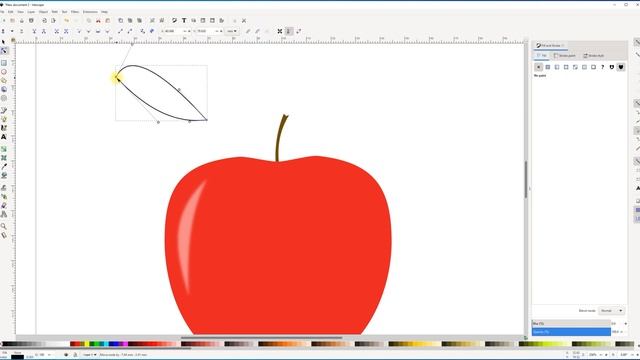 Inkscape Red Apple Drawing смотреть онлайн