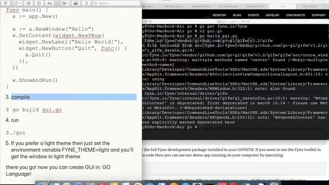 Creating GUI with GOLANG смотреть онлайн