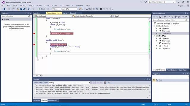 C# Thread and delegate design architecture as startup project смотреть онлайн