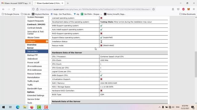 VPS Linux Free 1 Tháng Tại Euserv Không cần thẻ Visa/Master Card смотреть онлайн