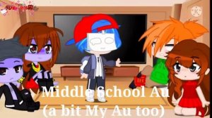 =FnF react to Boyfriend Aus=|Bad Apple|
