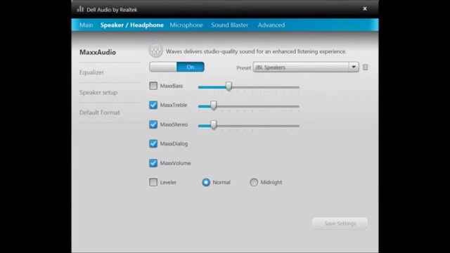 Dell XPS JBL Speaker setting смотреть онлайн