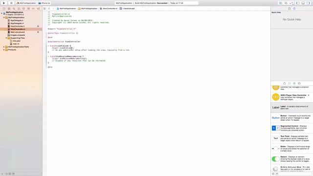 The Complete Objective-C Guide for IOS 8 and Xcode 6 : Creating a Hello World Application смотреть онлайн