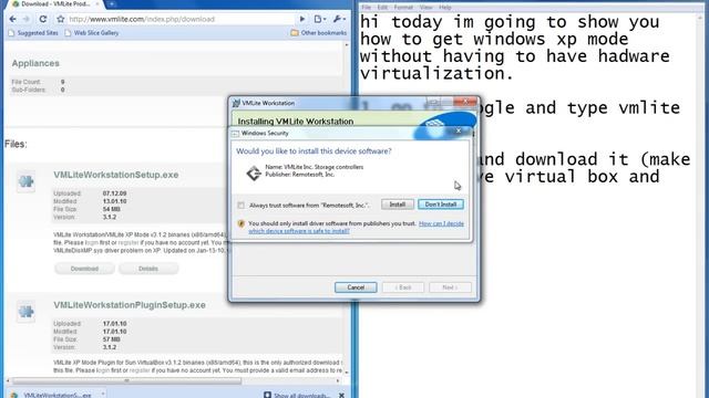 Vmlite Xp Mode Tutorial смотреть онлайн