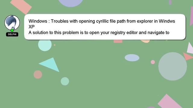 Windows : Troubles with opening cyrillic file path from explorer in Windws XP смотреть онлайн