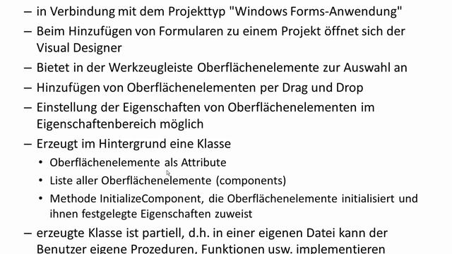 SE0703 Windows Forms-Projekte im Visual Studio - VB.NET Oberflächen und Ereignisprogrammierung смотреть онлайн
