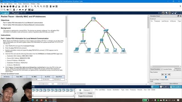 MENGIDENTIFIKASI MAC DAN IP ADDRESS MENGGUNAKAN PACKET TRACER смотреть онлайн