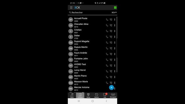 Android - Émettre un appel - Application 3CX смотреть онлайн