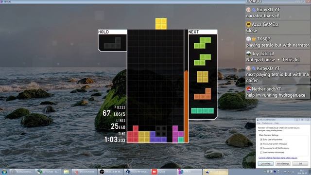 Playing Tetr.io but windows 7 narrator annoys me смотреть онлайн