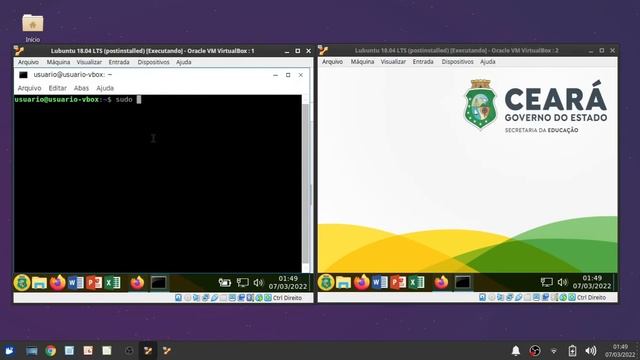 Usando um monitor extra ou projetor no Linux Lubuntu 18.04 para duplicar ou extender tela смотреть онлайн