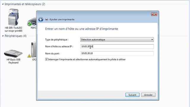 Tutoriel Windows 7 - Installer une imprimante réseau avec son adresse IP смотреть онлайн