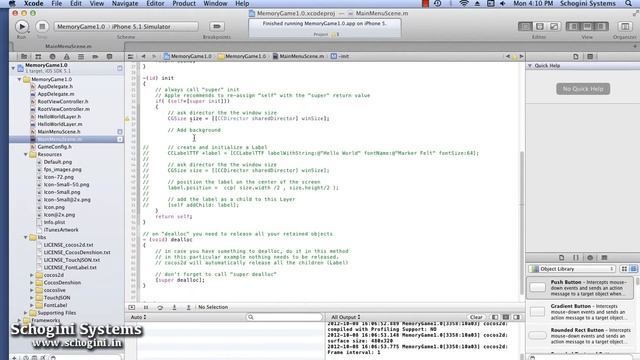 How to create a Memory Game in Cocos2D using Xcode ? - Part 01 смотреть онлайн