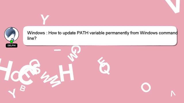 Windows : How to update PATH variable permanently from Windows command line? смотреть онлайн