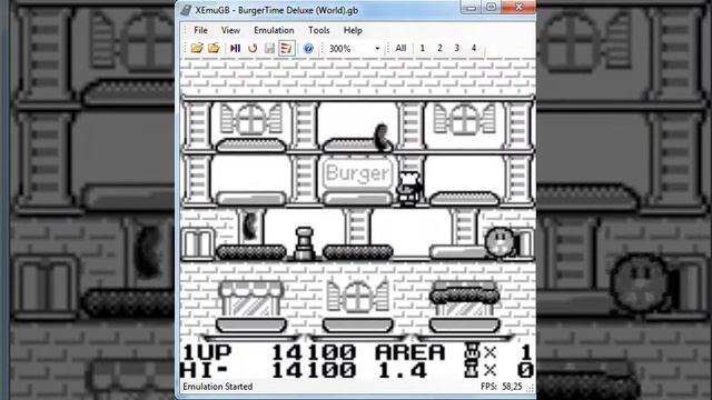 BurgerTime Deluxe - Game Boy Nintendo - emulador XEmuGB 1.7 - probado Windows 7 x64 смотреть онлайн