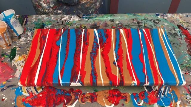 Acrylic Pour Painting: Feather Pattern Technique On Dirty Pour смотреть онлайн