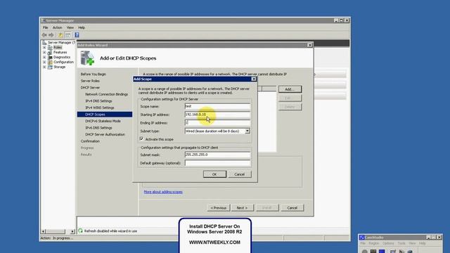 Install And Configure DHCP Server On Windows Server 2008 R2 смотреть онлайн