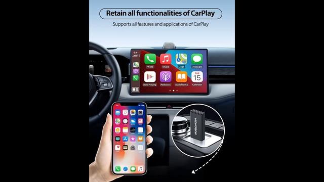 HOSONGIN Apple CarPlay Wireless Adapter for iPhone смотреть онлайн