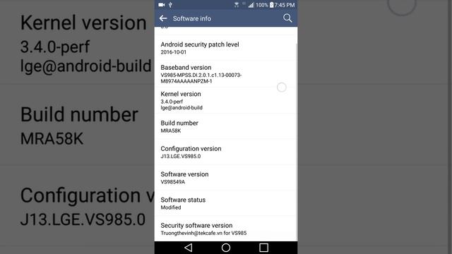 ROM LG G3 Verizon Tekcafe VS985 49A MarshMallow 6.0 STOCK UX4 смотреть онлайн