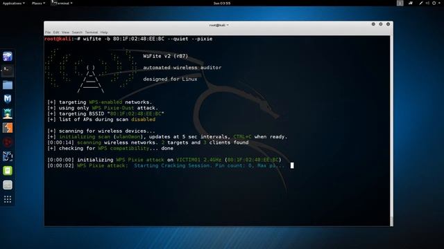 Cracking WPS with wifite on Kali Linux 2 0 смотреть онлайн