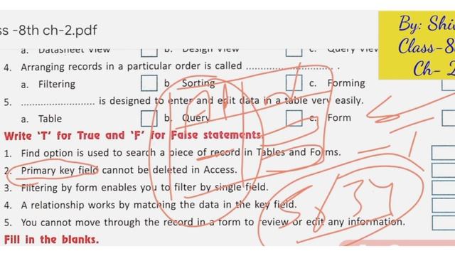 Class - 8th||Ch- 2 (Access- Tables and Forms) Part-C смотреть онлайн