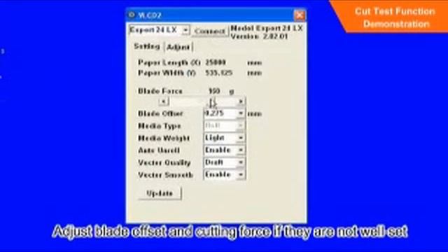 GCC Expert 24 LX - 04.Cut Test Function Demonstration (VLCD2) смотреть онлайн