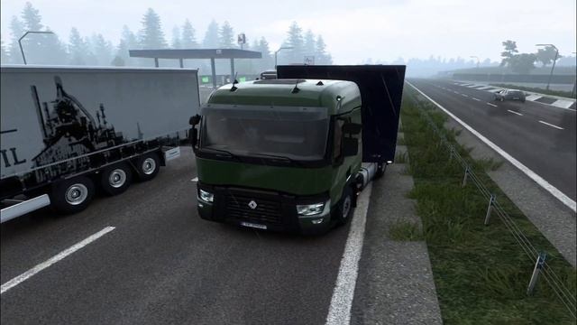 DRIVING IN RAIN IN ETS 2 🚚 WITH IPAD VIEW смотреть онлайн