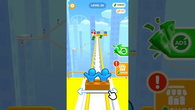Runner Coaster - Android Ios Gameplay, Mobile Gameplay (Levels 17-21) смотреть онлайн