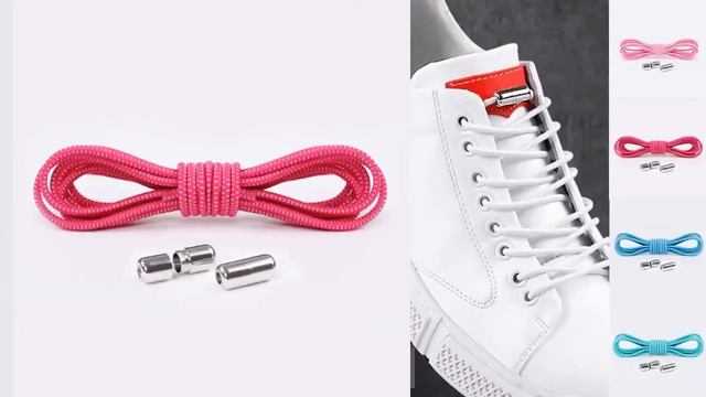 1Pair Elastic Locking Shoelaces Round No Tie Shoe Laces Kids Adult Sneakers Shoelaces Quick Lazy .. смотреть онлайн
