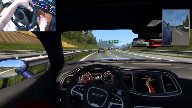 Dodge Challenger SRT Hellcat Widebody 2018 | Euro Truck Simulator 2 | PXN V9 смотреть онлайн