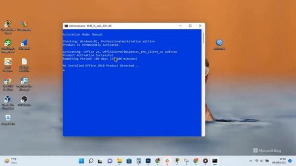 Activate MS OFFICE 2021 in Windows 11