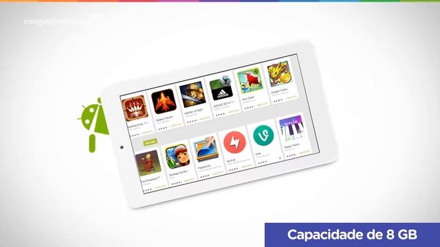 Tablet DL Tab Kids 8GB Tela 7 Wi Fi Android 5 1 Proc Quad Core Câm 2MP + Frontal 0 3MP смотреть онлайн