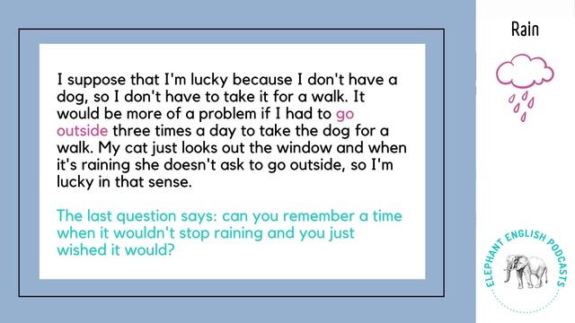 Rain - Intermediate English Listening Practice B1