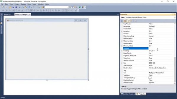 C# Windows Forms Tutorial #5 - Form