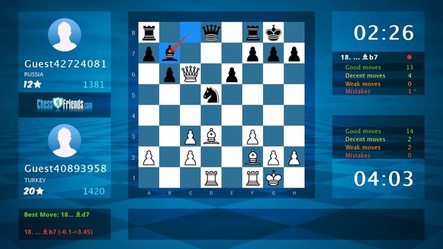 Chess Game Analysis: Guest40893958 - Guest42724081 : 1-0 (By ChessFriends.com) смотреть онлайн