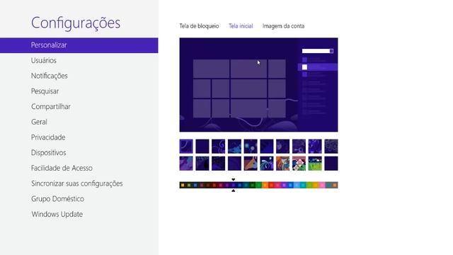 Windows 8 - Alterar imagem da área de trabalho metro смотреть онлайн