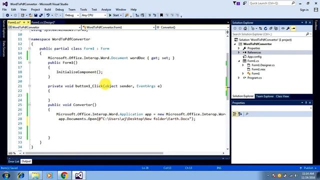 How to create Windows forms Application to convert Word to PDF in C# | 1 смотреть онлайн
