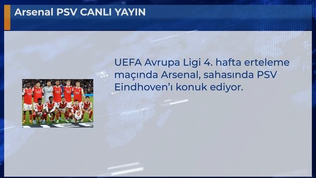 Arsenal PSV CANLI YAYIN смотреть онлайн