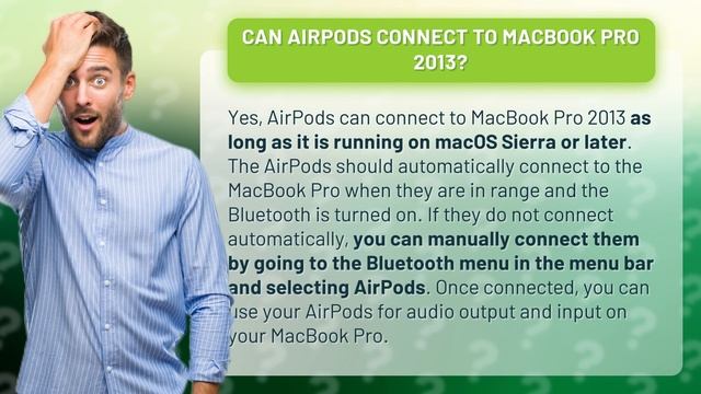 Can AirPods connect to MacBook Pro 2013? смотреть онлайн