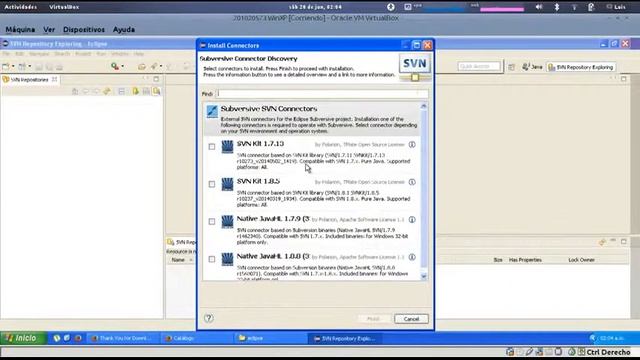 Subversion en Debian, integración con Eclipse смотреть онлайн
