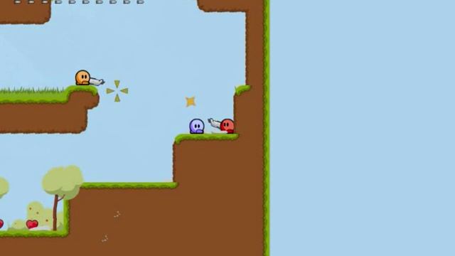 Teewars 0.1.1 old version of Teeworlds, menu and gameplay смотреть онлайн