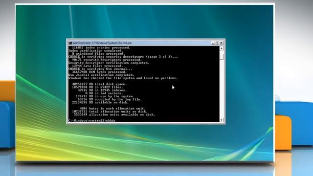 How to run a Disk Check in Windows Vista using the Command Prompt смотреть онлайн