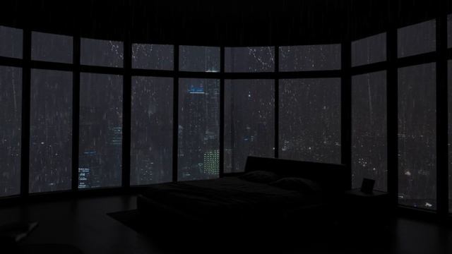 The Sound Of Rain Outside The Window, The Cold Winter Air And The Sound Of Heavy Rain In The Night смотреть онлайн