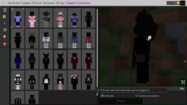Minecraft Bedrock Skinpack With Capes and Cosmetics (Works On Hive)